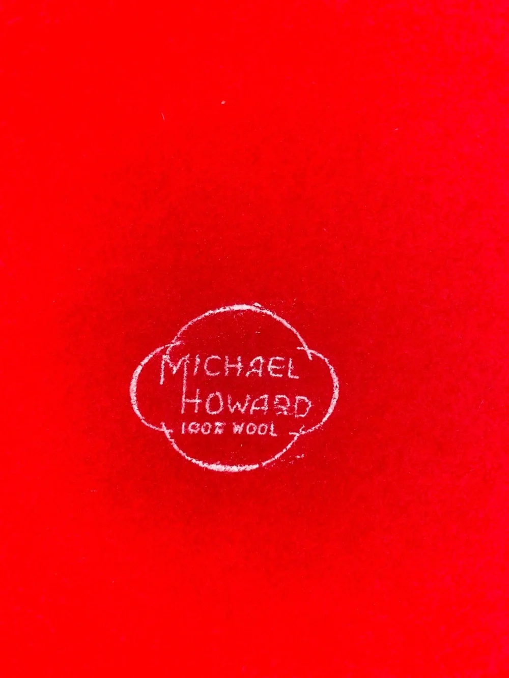 Vintage 70s 80s Michael Howard Red Wool Fedora Hat with Bow & Birdcage Veil